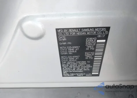 2017 Nissan Rogue S from USA, damaged, VIN KNMAT2MTXHP615850